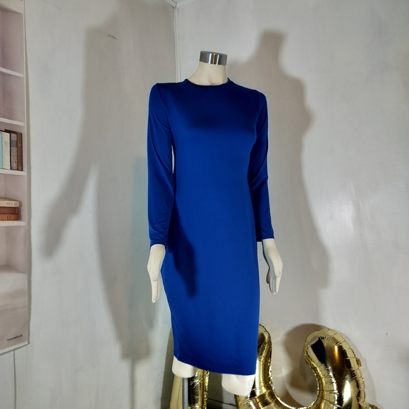 & Other Stories Royal Blue Long Sleeve Dress - Picture 9 of 9